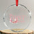 Cute First Xmas Crystal Glass Ornament Pink Santa Snowman TS09 Transparent Glass 3'' Circle Print Your Wear