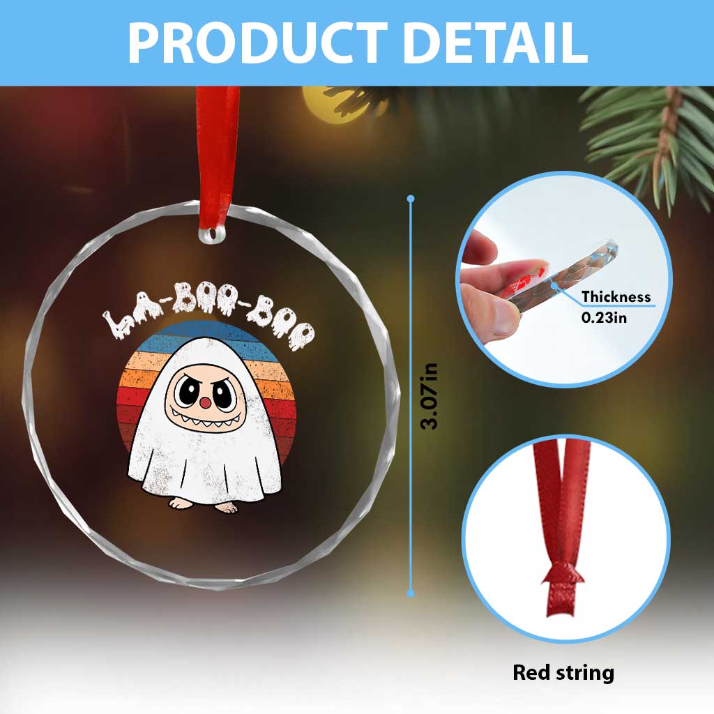 Cute Ghost Halloween Costume Crystal Glass Ornament Retro Spooky Trending Cartoon La Boo Boo TS10 Print Your Wear