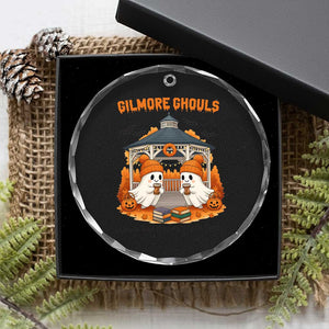 Cute Gilmore Ghouls Halloween Ghost Crystal Glass Ornament Cozy Fall Aesthetic with Pumpkin Spice and Books TS02 Print Your Wear