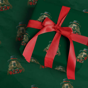 Cute Groundhog Wrapping Paper Roll Woodchuck Day Animal Lover TS02 Green Print Your Wear