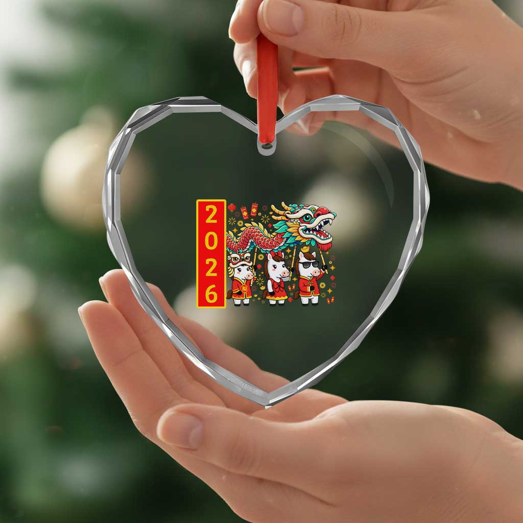 Cute Horse Dragon Dance Heart Crystal Glass Ornament Lunar New Year TS12 Print Your Wear