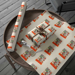 Cute Horse Dragon Dance Wrapping Paper Roll Lunar New Year TS12 Beige Print Your Wear