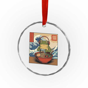 Cute Kawaii Gamer Frog Ramen Crystal Glass Ornament Retro Japanese Funny Cat Gaming TS10 Print Your Wear