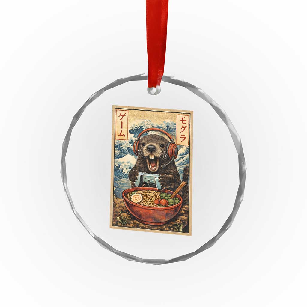 Cute Kawaii Gamer Groundhog Crystal Glass Ornament Funny Japanese Ramen Anime Otaku Fan Gift TS10 Print Your Wear