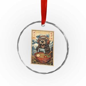 Cute Kawaii Gamer Groundhog Crystal Glass Ornament Funny Japanese Ramen Anime Otaku Fan Gift TS10 Print Your Wear