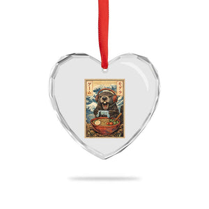 Cute Kawaii Gamer Groundhog Heart Crystal Glass Ornament Funny Japanese Ramen Anime Otaku Fan Gift TS10 Print Your Wear