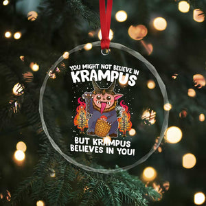 Cute Krampus Crystal Glass Ornament Believes In You Germanic Christmas Demon Horror TS09 Print Your Wear