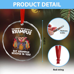 Cute Krampus Crystal Glass Ornament Believes In You Germanic Christmas Demon Horror TS09 Print Your Wear