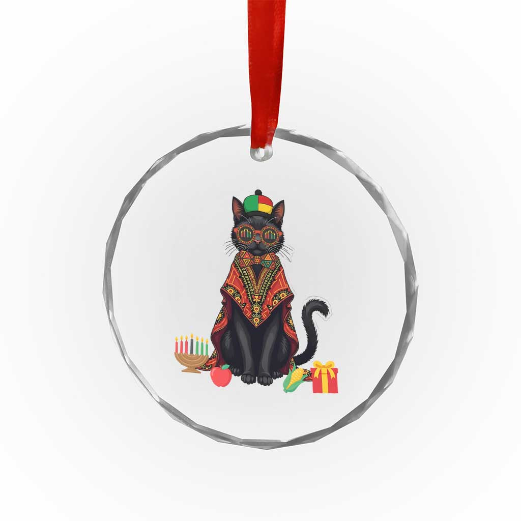 Cute Kwanzaa Cat Dashiki Crystal Glass Ornament African Heritage Gift TS12 Print Your Wear