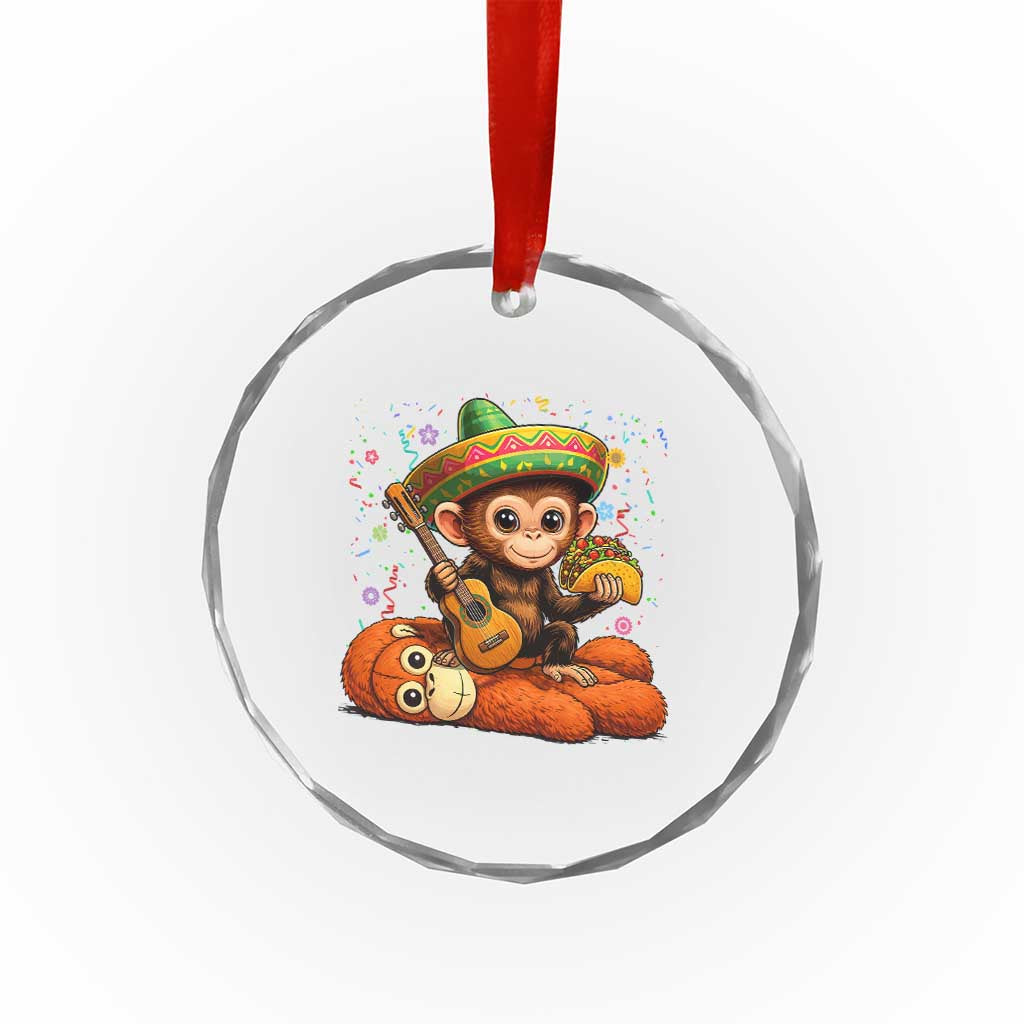 Cute Punch Baby Monkey Cinco De Mayo Crystal Glass Ornament Funny Animal Gift TS12 Print Your Wear