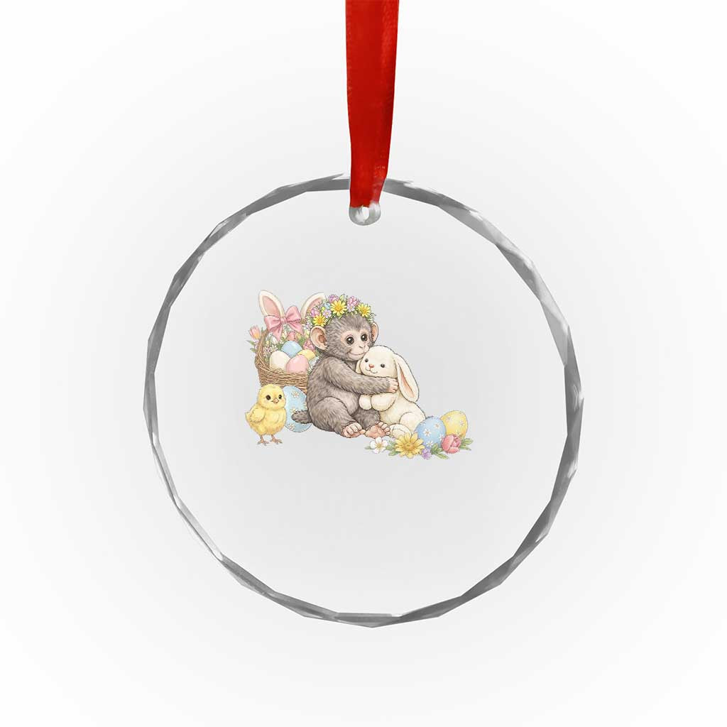 Cute Punch Baby Monkey Easter Crystal Glass Ornament Funny Animal Gift TS12 Print Your Wear