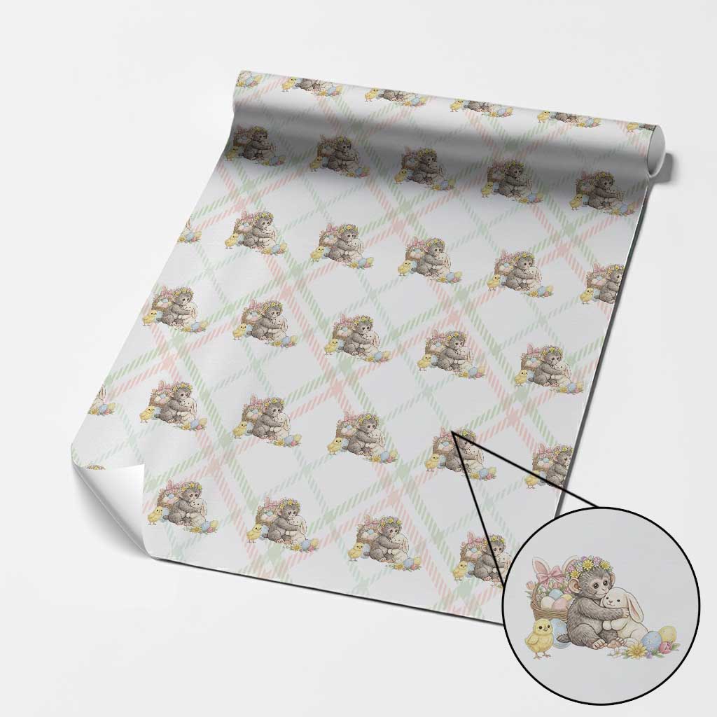 Cute Punch Baby Monkey Easter Wrapping Paper Roll Funny Animal Gift TS12 Christmas Plaid Print Your Wear