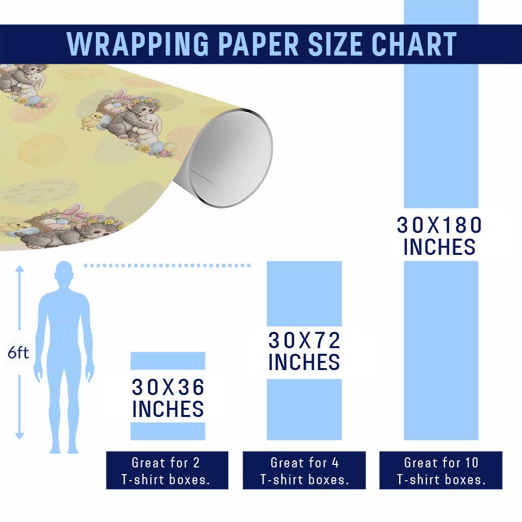 Cute Punch Baby Monkey Easter Wrapping Paper Roll Funny Animal Gift TS12 Print Your Wear