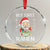 Cute Santa But First Ramen Lover Japanese Noodle Anime Xmas Crystal Glass Ornament TS09 Transparent Glass 3'' Circle Print Your Wear