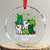Cute St Catricks Day Crystal Glass Ornament St Patricks Cats Saint Pattys Cat Lover - Print Your Wear