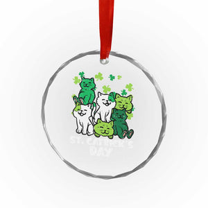 Cute St Catricks Day Crystal Glass Ornament St Patricks Cats Saint Pattys Cat Lover TS02 Print Your Wear