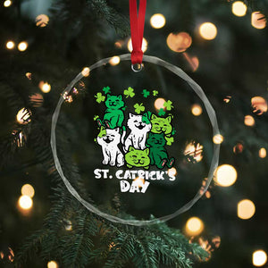 Cute St Catricks Day Crystal Glass Ornament St Patricks Cats Saint Pattys Cat Lover TS02 Print Your Wear