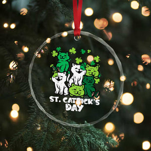 Cute St Catricks Day Crystal Glass Ornament St Patricks Cats Saint Pattys Cat Lover TS02 Print Your Wear