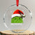 Cute Xmas Cat Crystal Glass Ornament Funny Ew People Meowy Kitten Lovers TS10 Transparent Glass 3'' Circle Print Your Wear