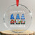 Cute Xmas Gnome Crystal Glass Ornament Hanging With My Gnomies TS09 Transparent Glass 3'' Circle Print Your Wear