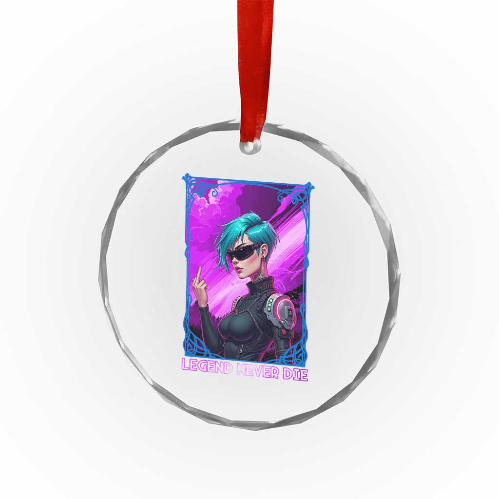 Cyberpunk Girl Legend Never Die Crystal Glass Ornament Gaming Aesthetic Gift TS12 Print Your Wear