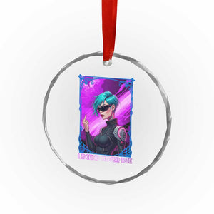 Cyberpunk Girl Legend Never Die Crystal Glass Ornament Gaming Aesthetic Gift TS12 Print Your Wear