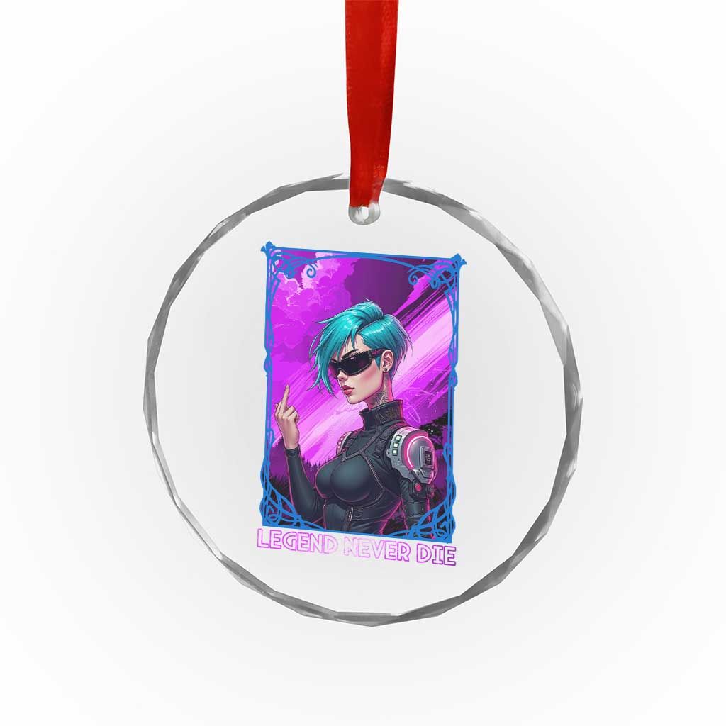 Cyberpunk Girl Legend Never Die Crystal Glass Ornament Gaming Aesthetic Gift TS12 Print Your Wear