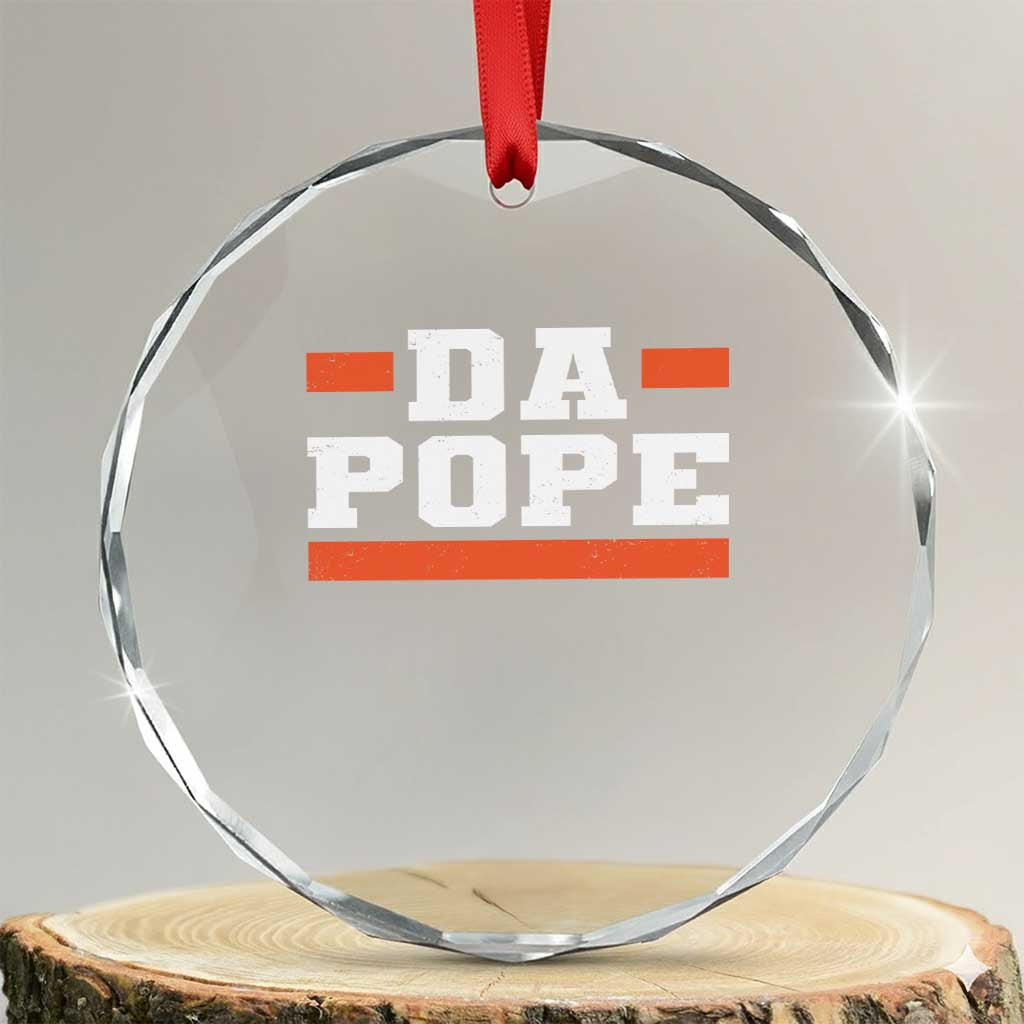 Da Pope Leo XIV Crystal Glass Ornament From America Chicago TS10 Transparent Glass 3'' Circle Print Your Wear