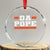 Da Pope Leo XIV Crystal Glass Ornament From America Chicago TS10 Transparent Glass 3'' Circle Print Your Wear