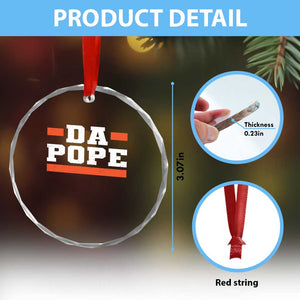 Da Pope Leo XIV Crystal Glass Ornament From America Chicago TS10 Print Your Wear