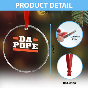 Da Pope Leo XIV Crystal Glass Ornament From America Chicago TS10 Print Your Wear