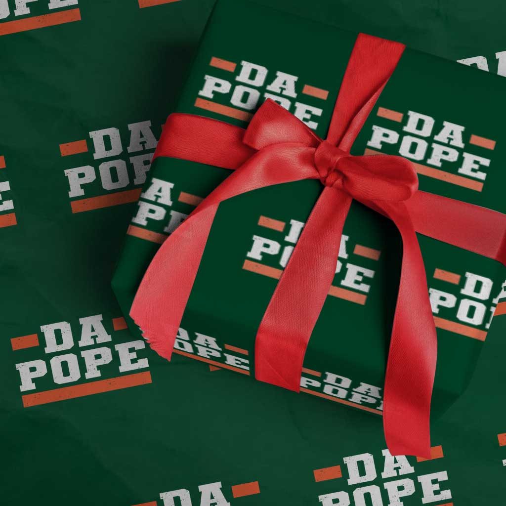 Da Pope Leo XIV Wrapping Paper Roll From America Chicago TS10 Green Print Your Wear