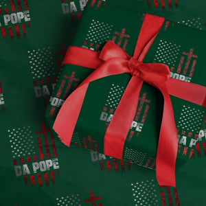 Da Pope Leo XIV Wrapping Paper Roll From America Chicago America US Flag TS10 Green Print Your Wear