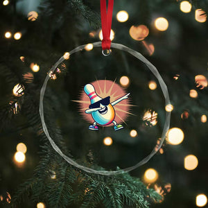 Dabbing Bowling Pin Crystal Glass Ornament Funny Player Gift TS12 Print Your Wear
