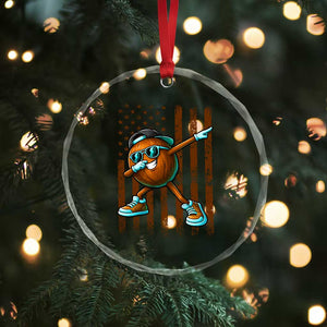Dabbing Coconut Crystal Glass Ornament Retro American Flag Fruit Lover TS10 Print Your Wear