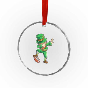 Dabbing Leprechaun Football Crystal Glass Ornament St Patricks Day Sports Lover TS02 Print Your Wear