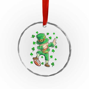 Dabbing Leprechaun Football St Patricks Day Boys Men Sports T-Shirt Crystal Glass Ornament TS12 Print Your Wear
