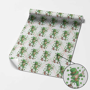 Dabbing Leprechaun Football St Patricks Day Boys Men Sports T-Shirt Wrapping Paper Roll TS12 Christmas Plaid Print Your Wear