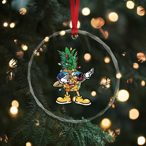 Dabbing Pineapple Hawaii Xmas Tree Lights Xmas Sunglasses Crystal Glass Ornament Tropical Holiday Beach TS10 Print Your Wear