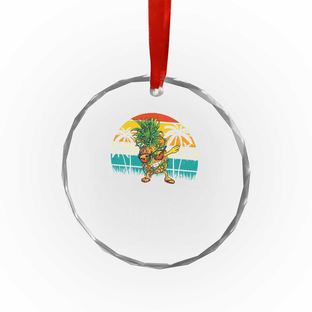 Dabbing Pineapple Xmas Tree Lights Crystal Glass Ornament Hawaiian Hawaii Tropical Xmas Men Gifts Sunglasses On TS10 Print Your Wear