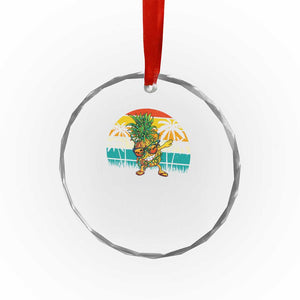 Dabbing Pineapple Xmas Tree Lights Crystal Glass Ornament Hawaiian Hawaii Tropical Xmas Men Gifts Sunglasses On TS10 Print Your Wear