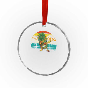 Dabbing Pineapple Xmas Tree Lights Crystal Glass Ornament Hawaiian Hawaii Tropical Xmas Men Gifts Sunglasses On TS10 Print Your Wear
