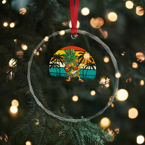 Dabbing Pineapple Xmas Tree Lights Crystal Glass Ornament Hawaiian Hawaii Tropical Xmas Men Gifts Sunglasses On TS10 Print Your Wear
