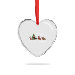 Dachshund Christmas Heart Crystal Glass Ornament Funny Weiner Dog Lovers Its The Most Wienderful Time TS10 Print Your Wear