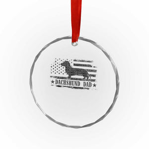 Dachshund Dog Dad Crystal Glass Ornament Fathers Day Gift for Dog Lovers American Flag TS10 Print Your Wear