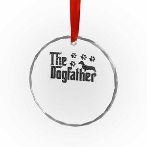 Dachshund Dog Dad Crystal Glass Ornament The Dogfather Fathers Day Gifts For Dog Lovers TS10 Print Your Wear
