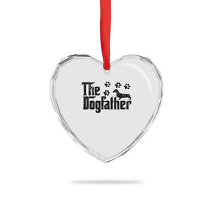 Dachshund Dog Dad Heart Crystal Glass Ornament The Dogfather Fathers Day Gifts For Dog Lovers TS10 Print Your Wear