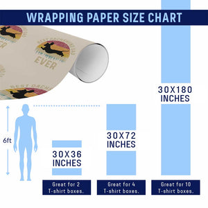 Dachshund Dog Dad Wrapping Paper Roll Vintage 60s 70s Retro Fathers Day Gift for Dog Lovers TS10 Print Your Wear
