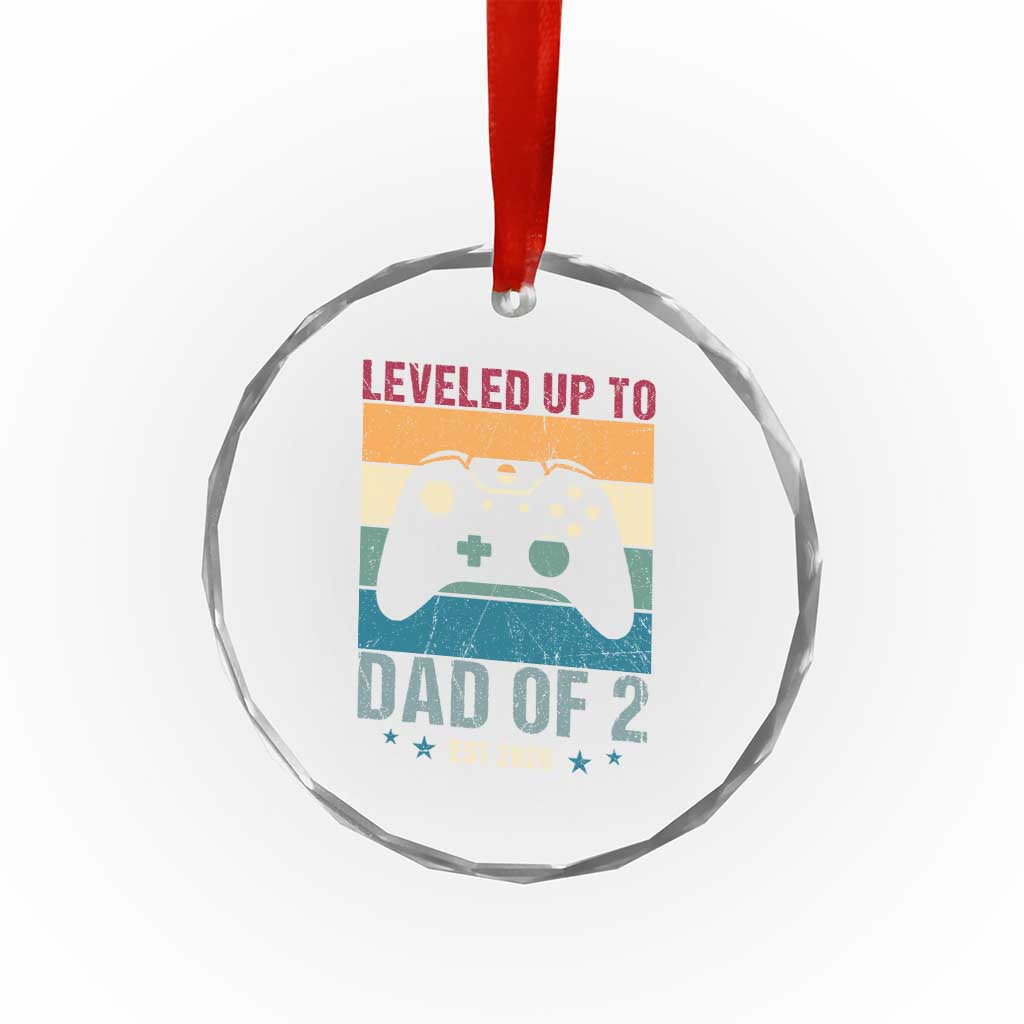 Dad Level Unlocked Crystal Glass Ornament Funny New Dad Gaming Father's Day Gift TS14 Print Your Wear