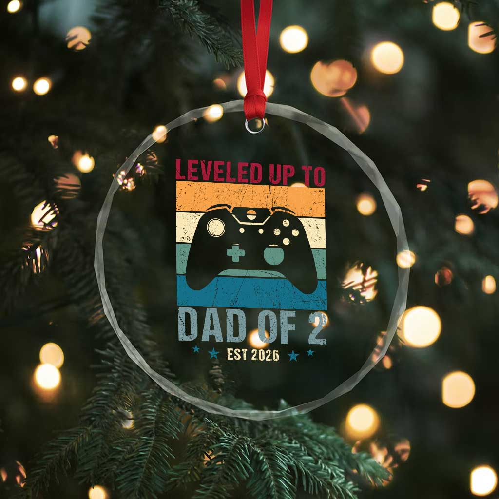 Dad Level Unlocked Crystal Glass Ornament Funny New Dad Gaming Father's Day Gift TS14 Print Your Wear